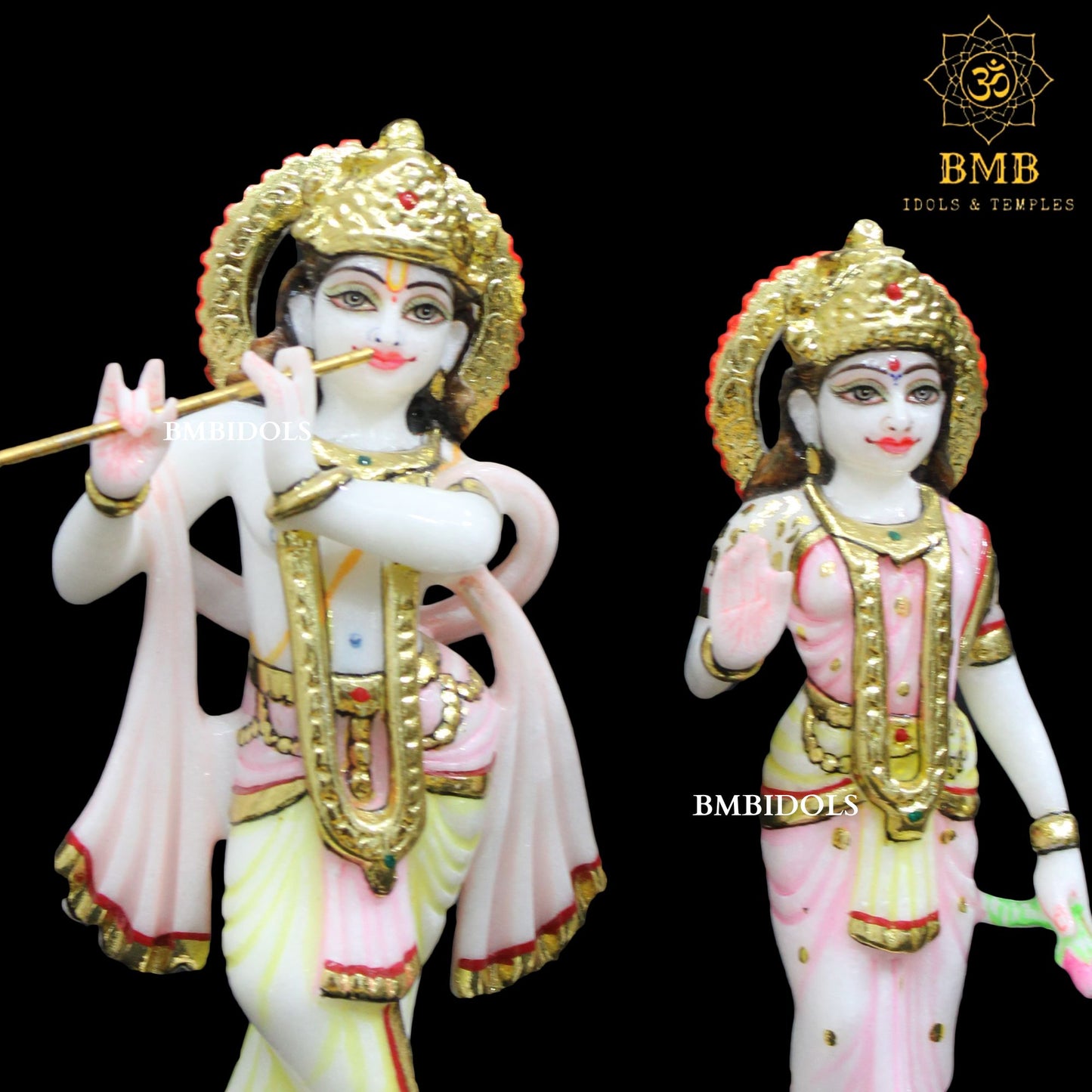 Radha Krishna Marble Statue in 9inches