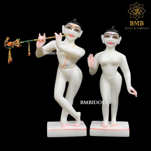 Marble Iskcon Radha Krishna Statue