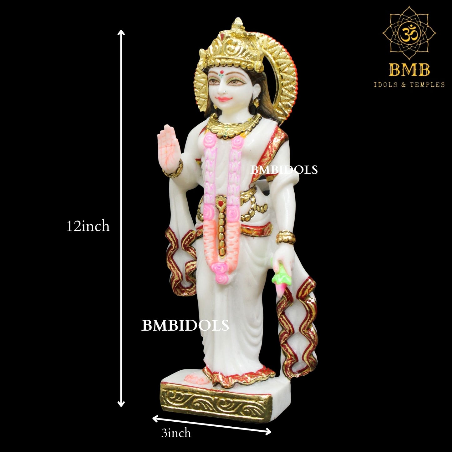 Radha Krishna Marble Statue made in 12inches in Makrana Marble