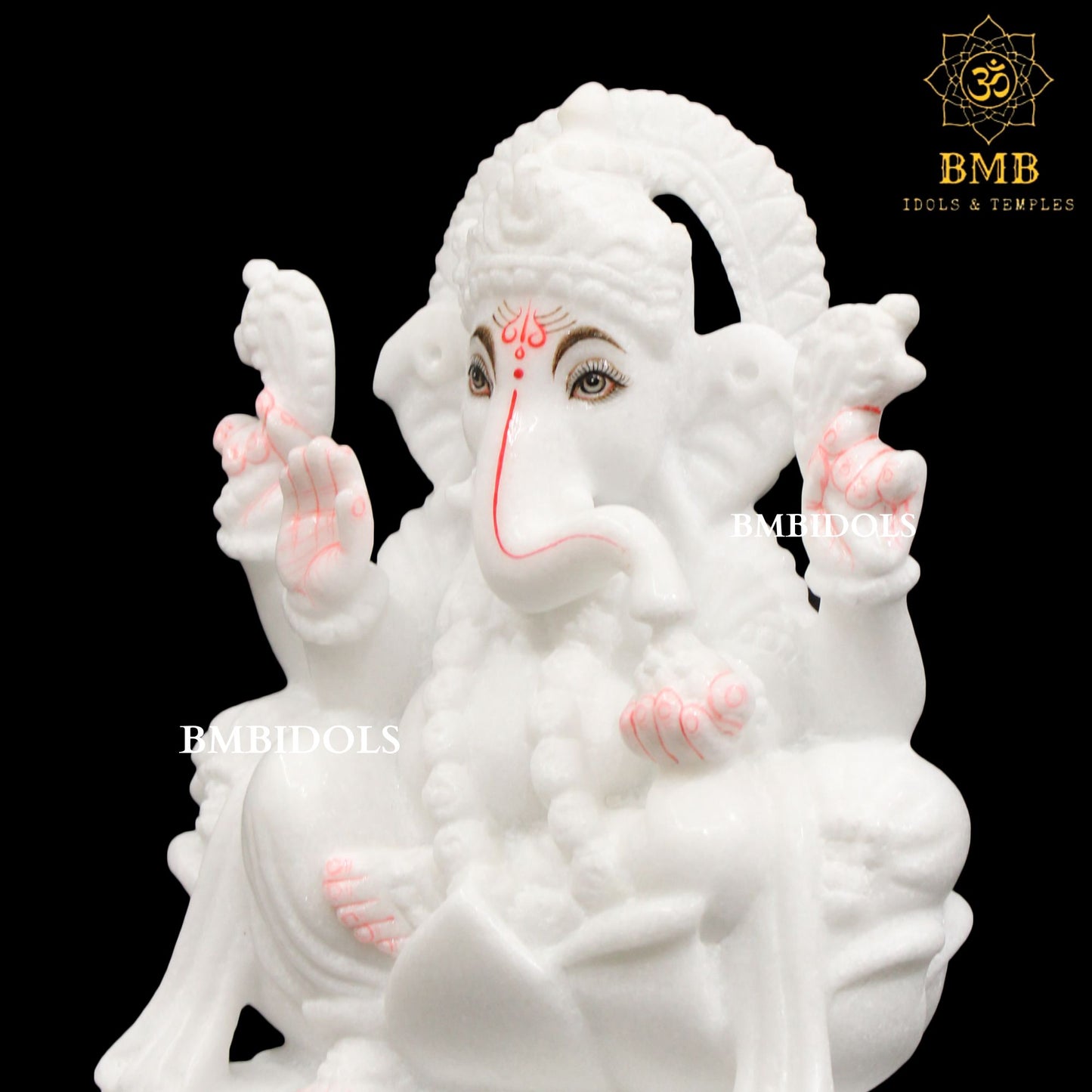 White Marble Ganesh Statue made in Vietnam Marble in 9inches – BMBIDOLS