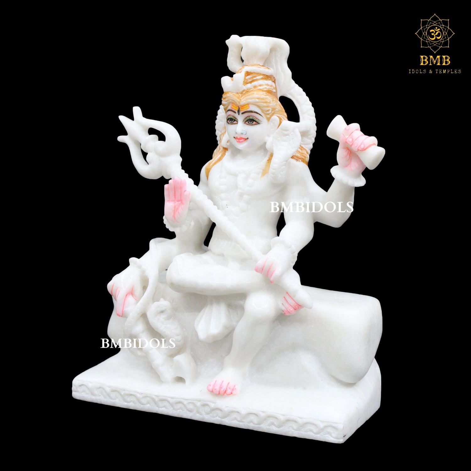 White Shiva Marble Statue 