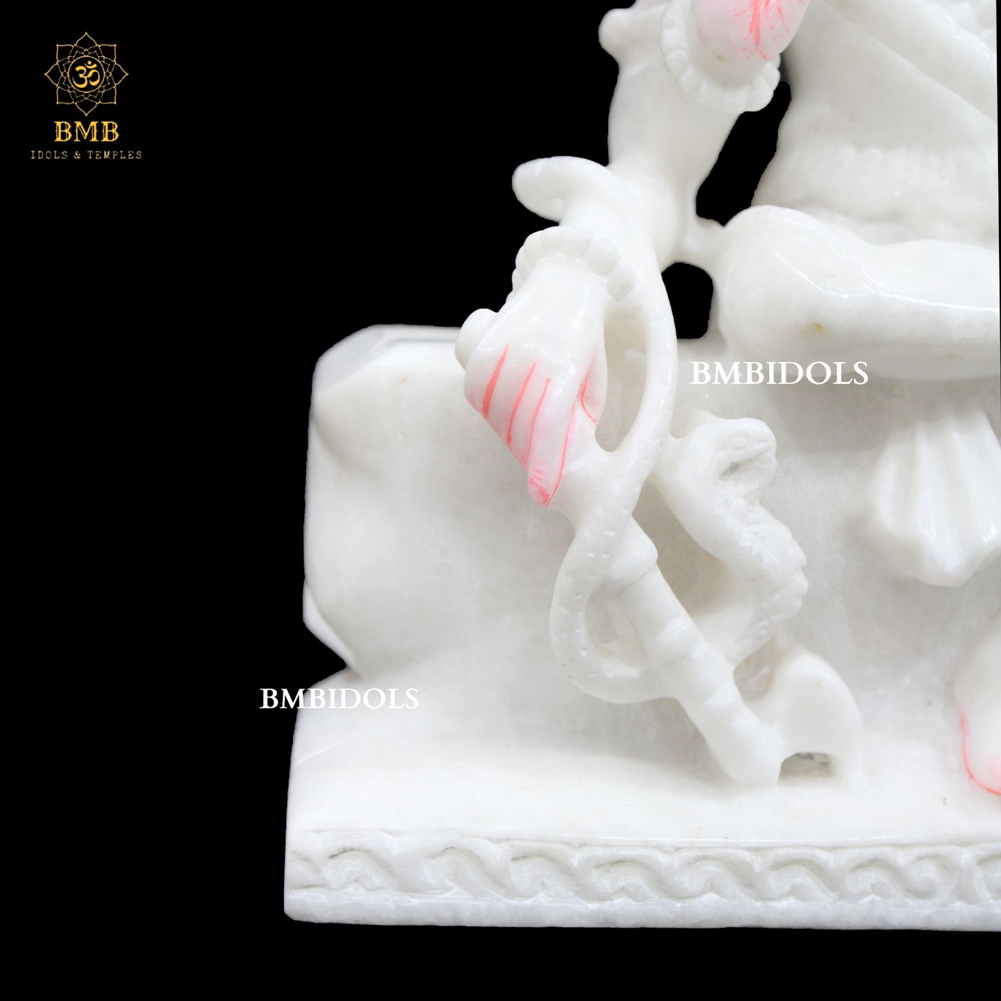 Marble Shiva Statue with the Trident in Hands in Makrana Marble in 12inches