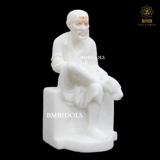 Sai Baba Marble Idol made in Makrana Marble in 10inches