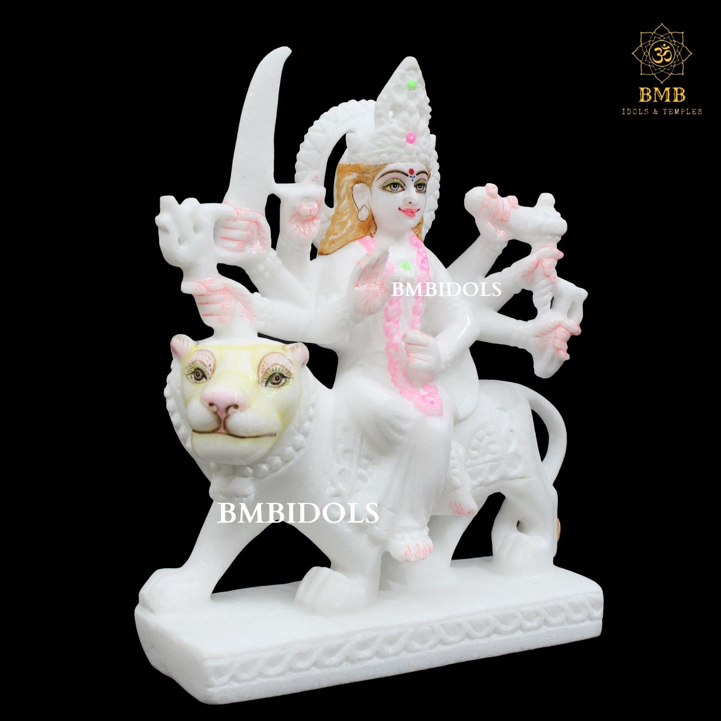 Marble Ambe Maa Murti made in Makrana Marble in 10inches