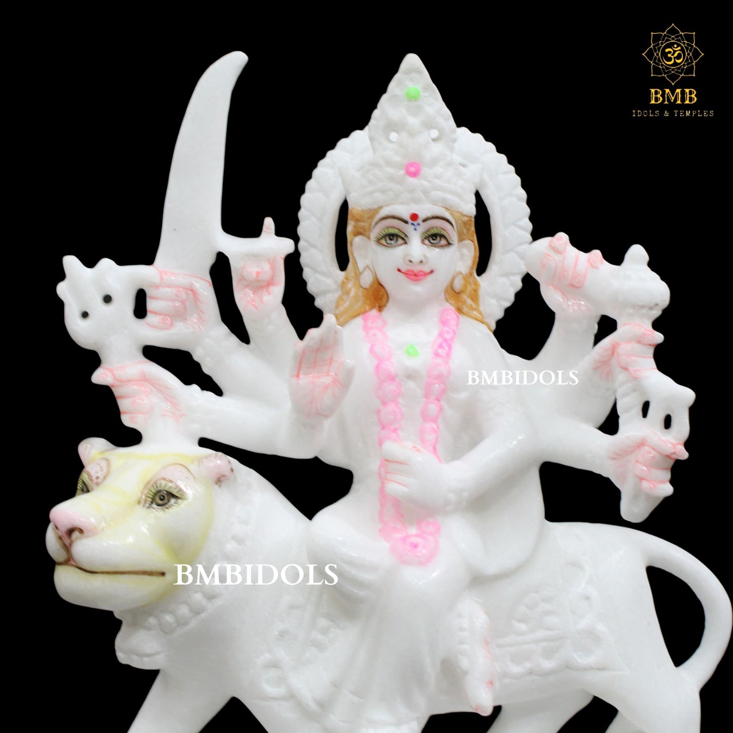 Marble Ambe Maa Murti made in Makrana Marble in 10inches