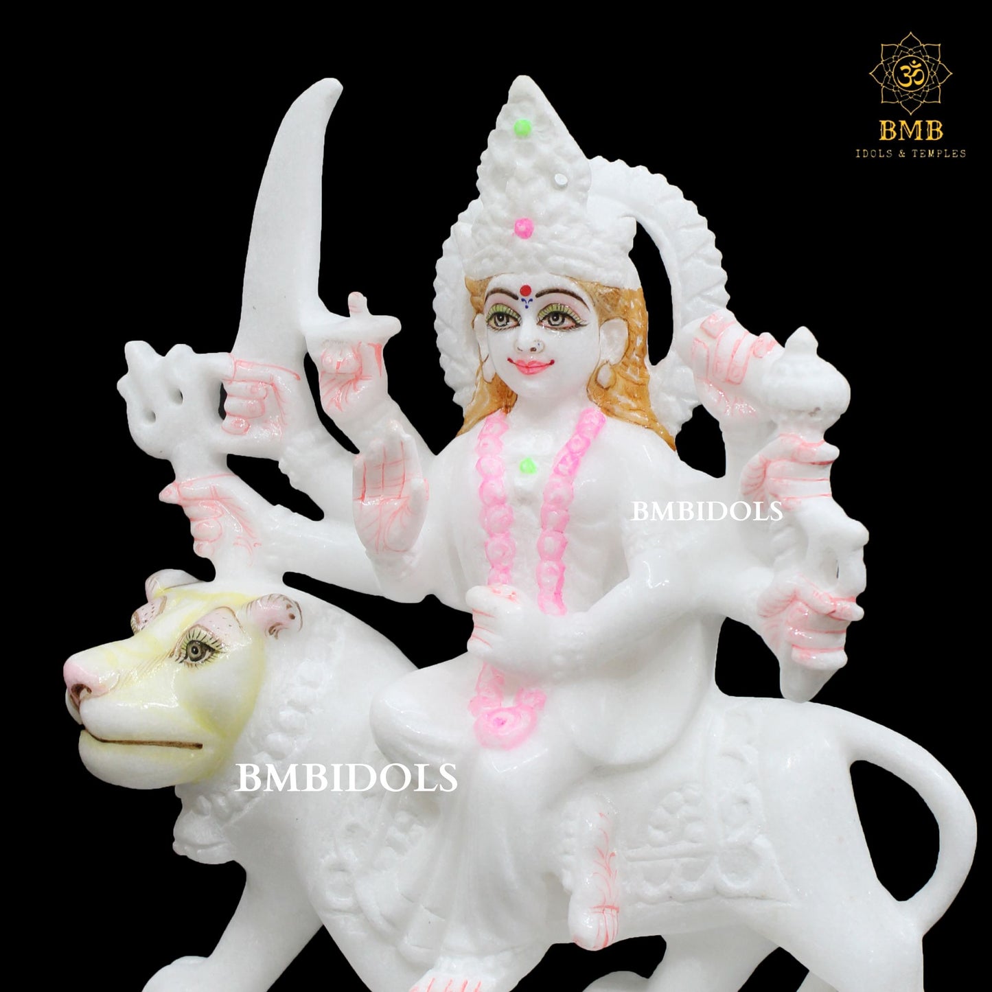 Marble Ambe Maa Murti made in Makrana Marble in 10inches