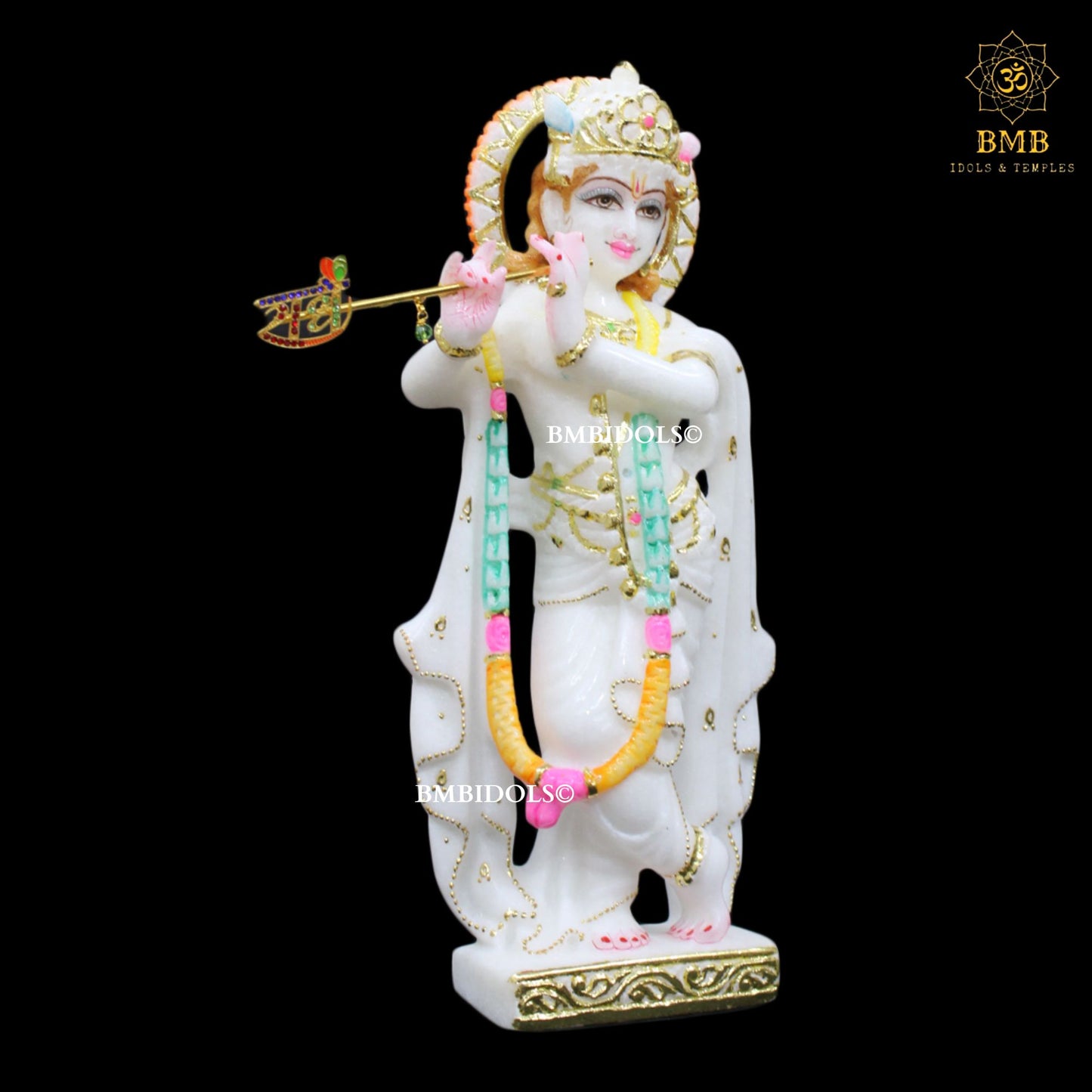 Marble Radha Krishna Murti made in Makrana Marble in 12inches