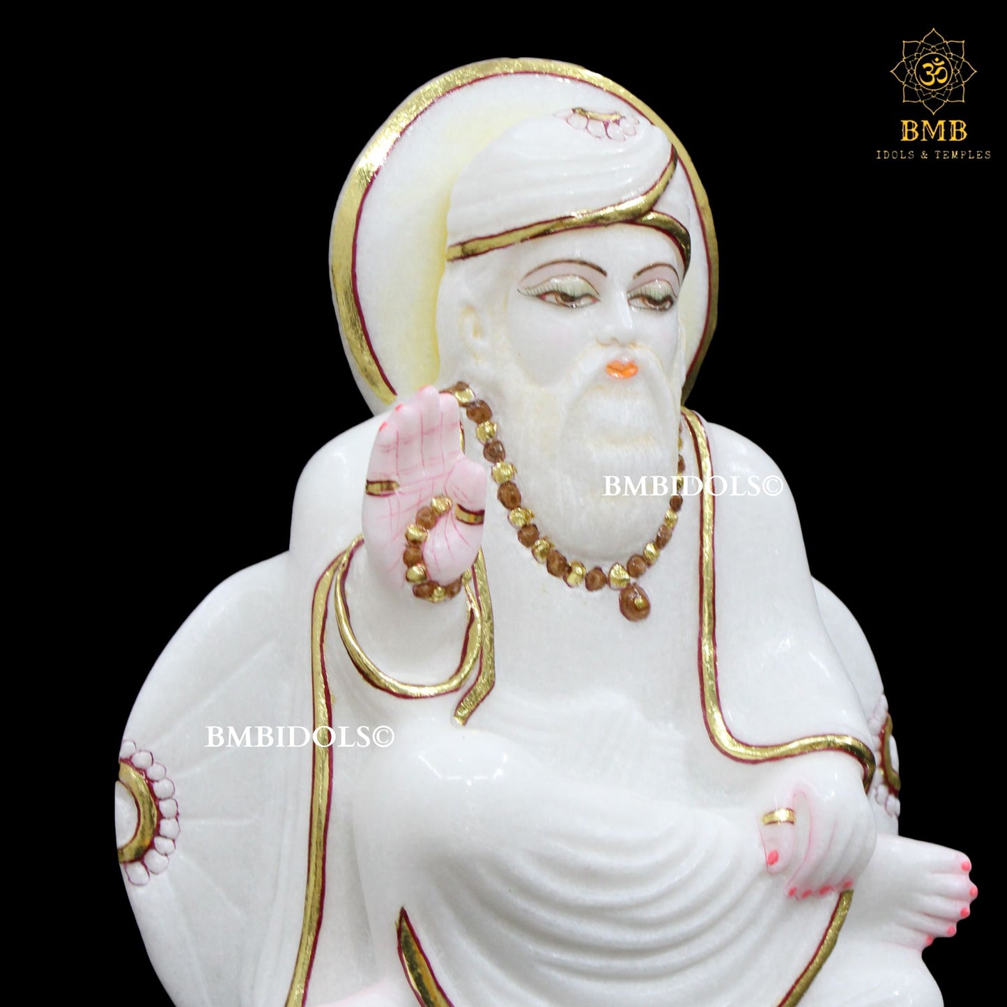 Marble Guru Nanak Dev Statue made in Makrana Marble in 12inches