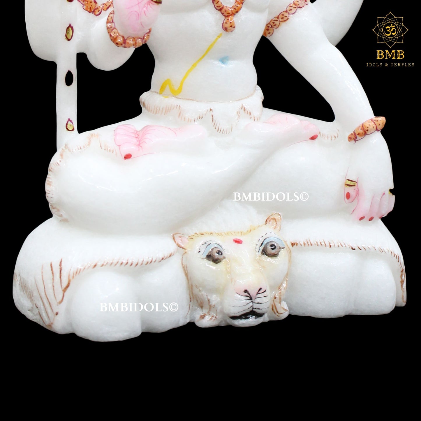 Small Four Hands Marble Shiva Statue in 9inches for Home Temples