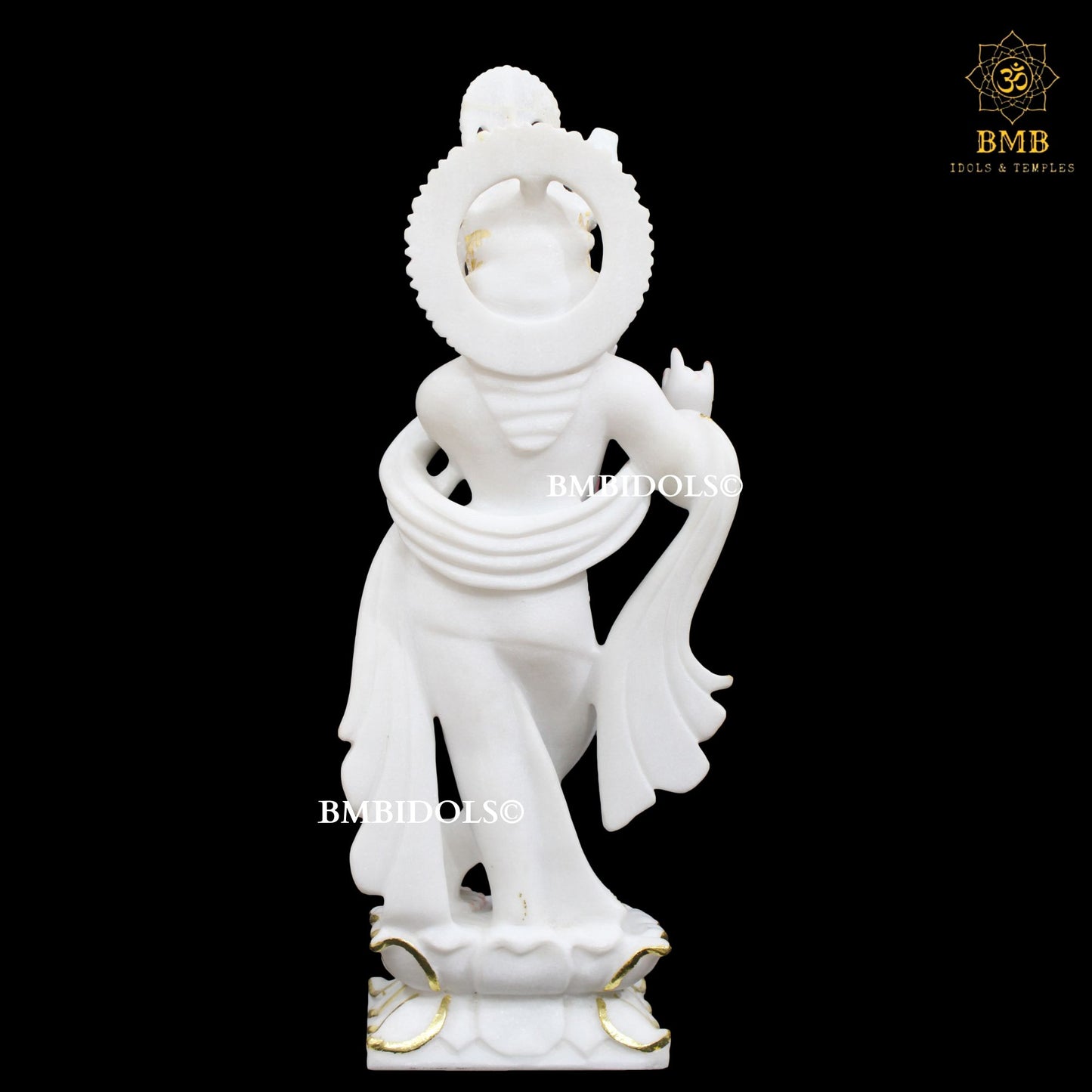 Marble Krishna Murti made in Makrana Marble in 24inches (2feet)