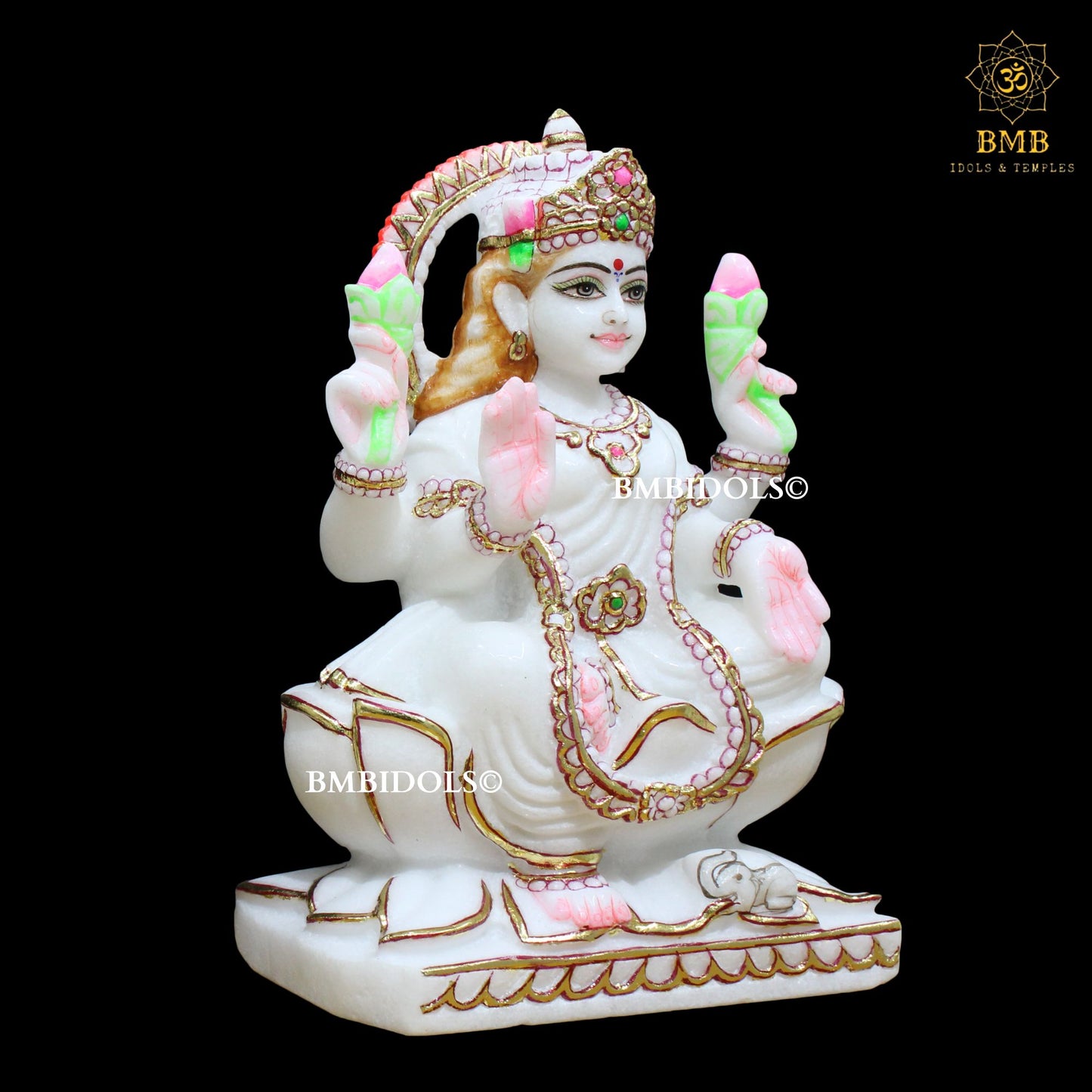 Marble Ganesh Lakshmi Statue made in Makrana Marble in 1feet