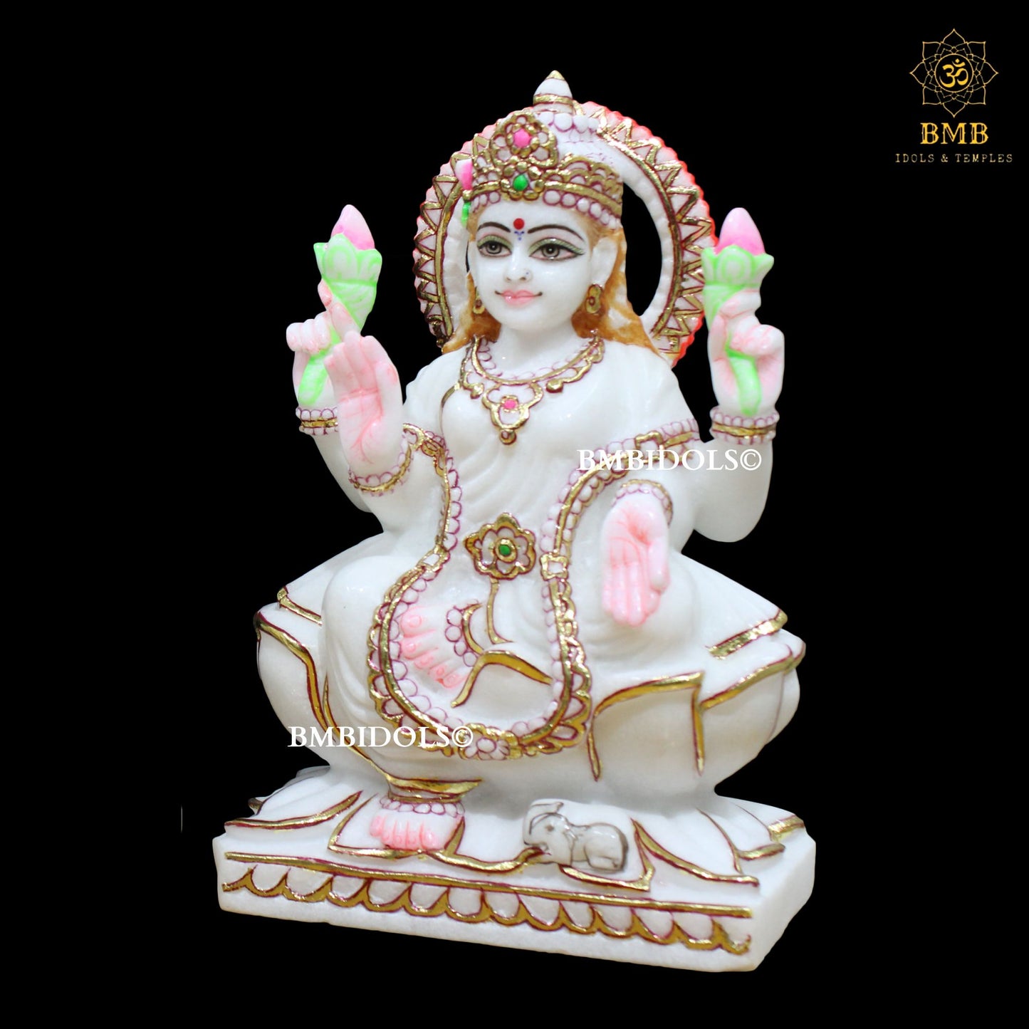 Marble Ganesh Lakshmi Statue made in Makrana Marble in 1feet
