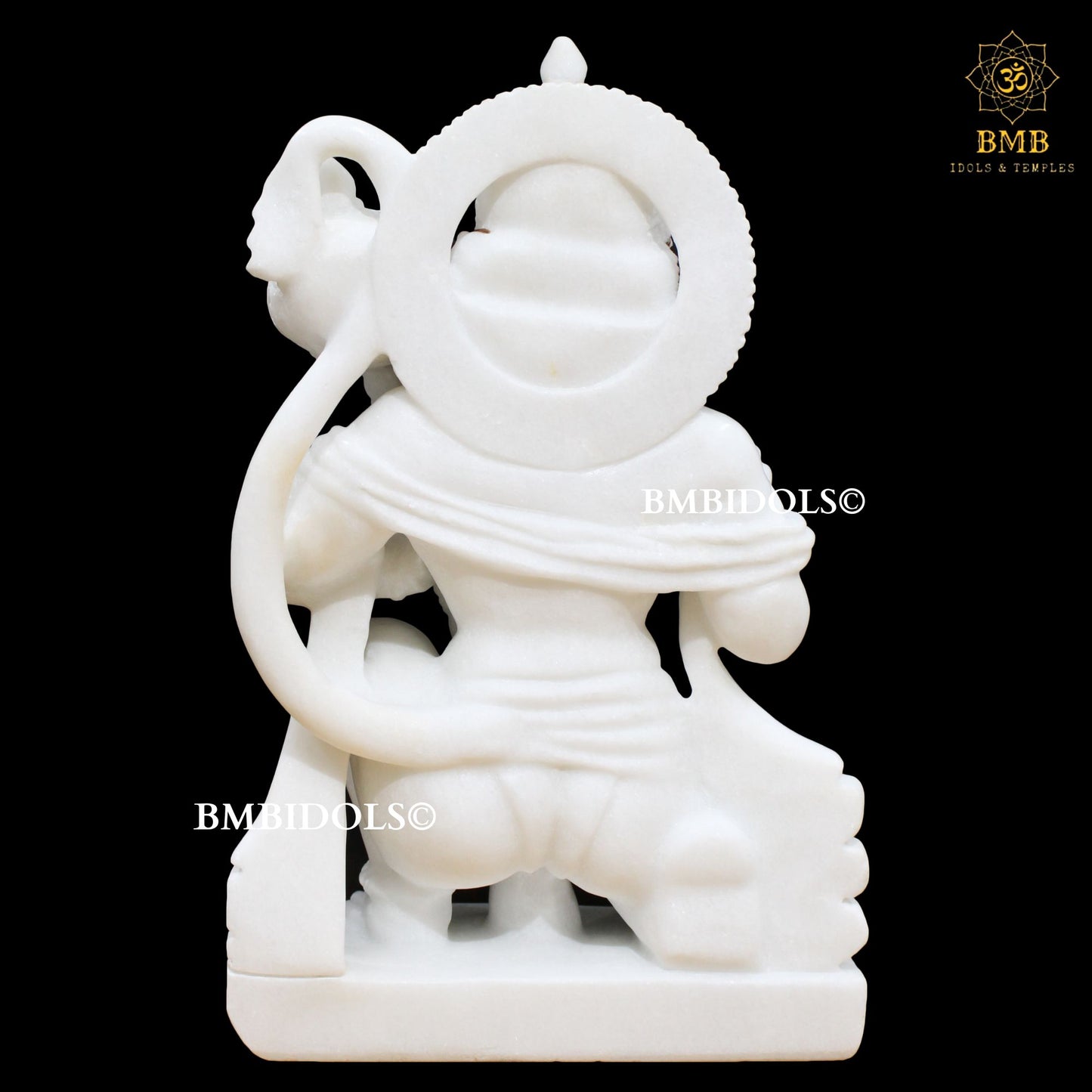 Marble Ashirwad Hanuman Statue made in 18inches for Homes and Temples