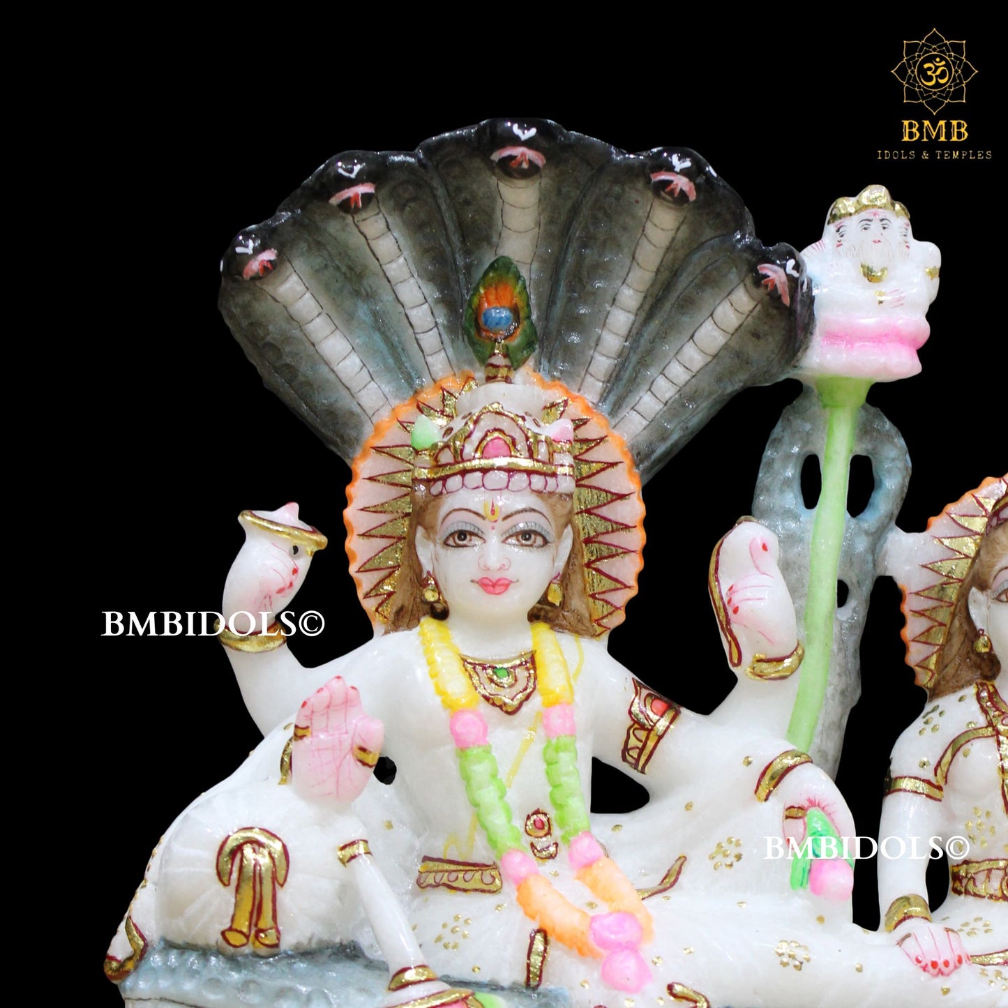 Lakshmi Narayan Marble Statue in 7inches for Home Temples