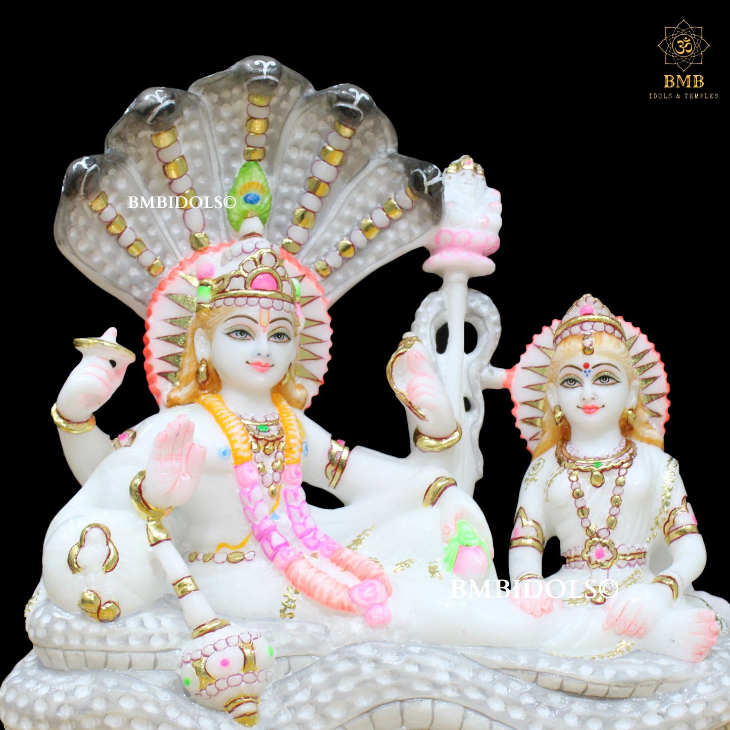 Marble Lakshmi Narayan (Sheshsaiyaan) in 12inches for Home or Temples