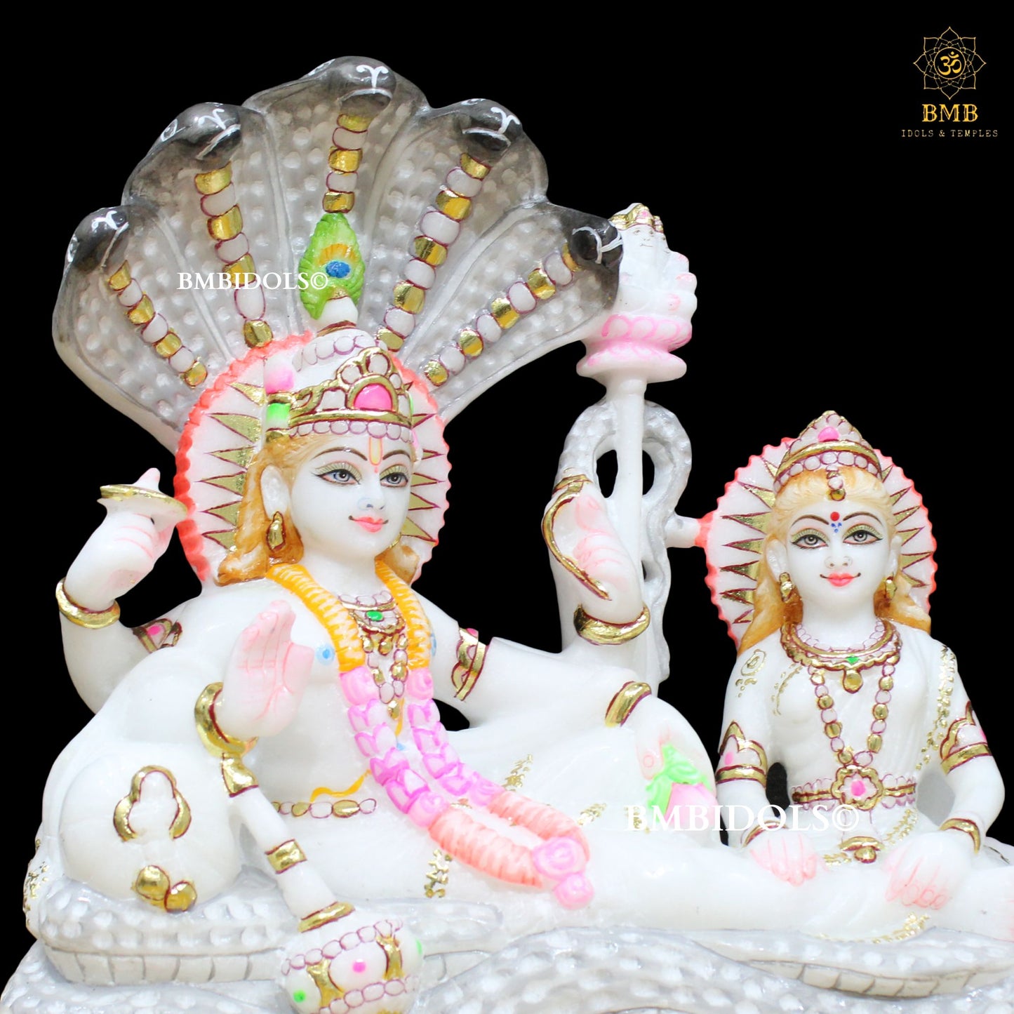 Marble Lakshmi Narayan (Sheshsaiyaan) in 12inches for Home or Temples