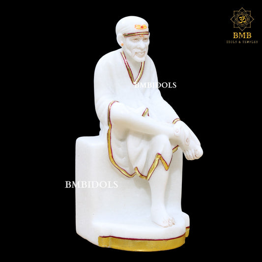 Shridi Sai Baba Marble Statue made in Makrana Marble in 10inch