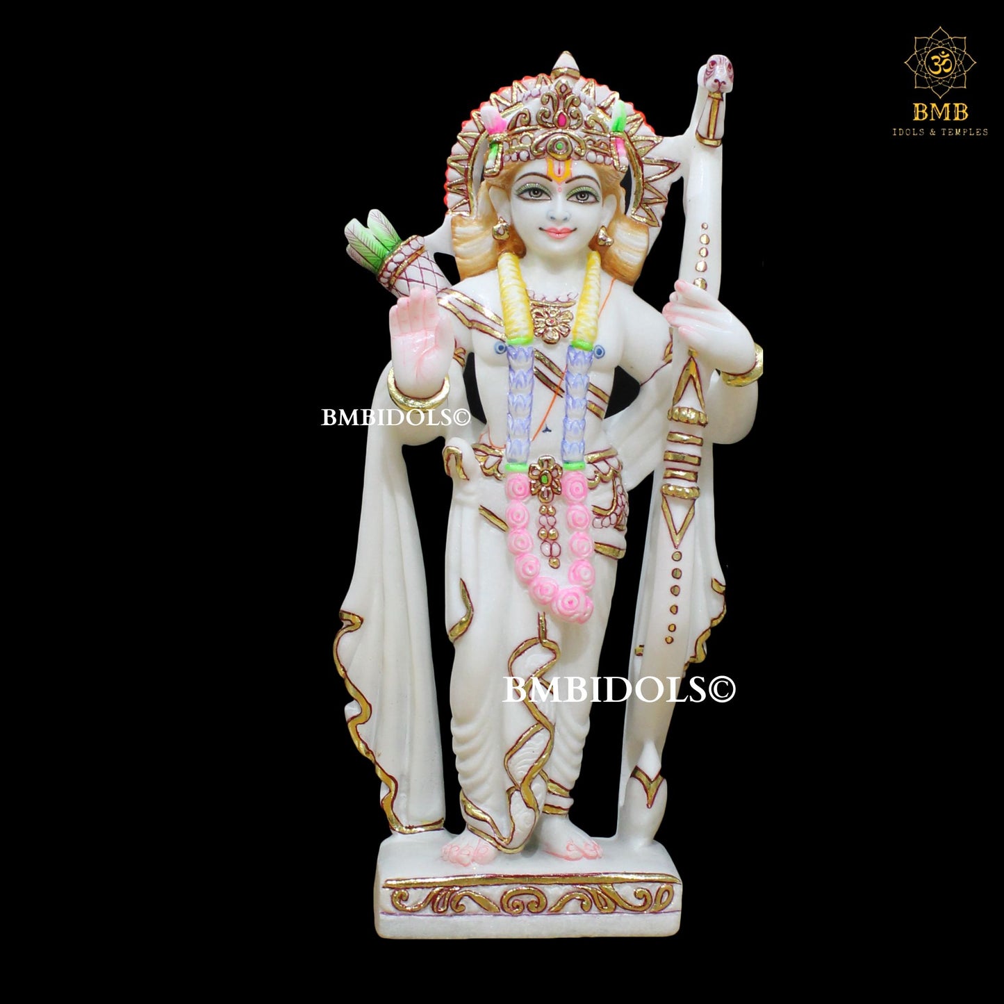 Ram Darbar Marble Murti in 15inches for Homes and Temples