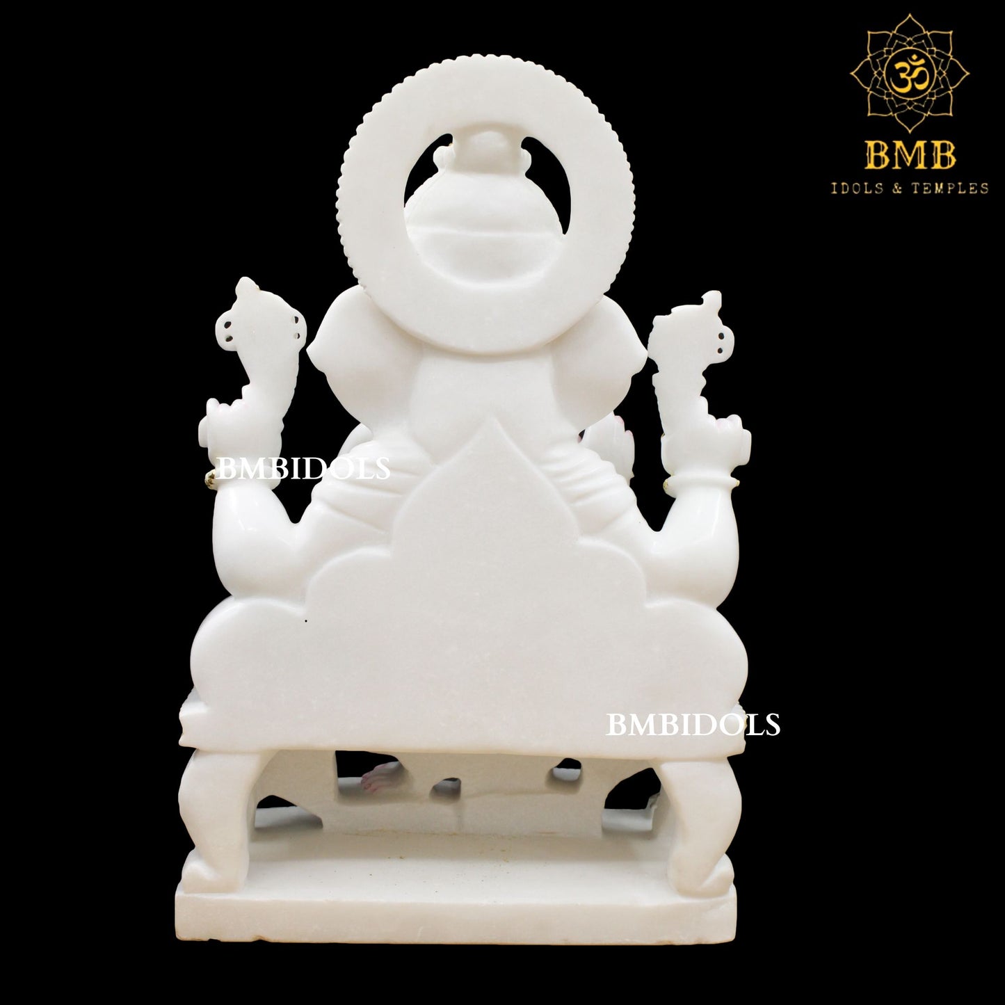 Marble Ganesh Statue made in White Makrana Marble in 2feet(24inch)