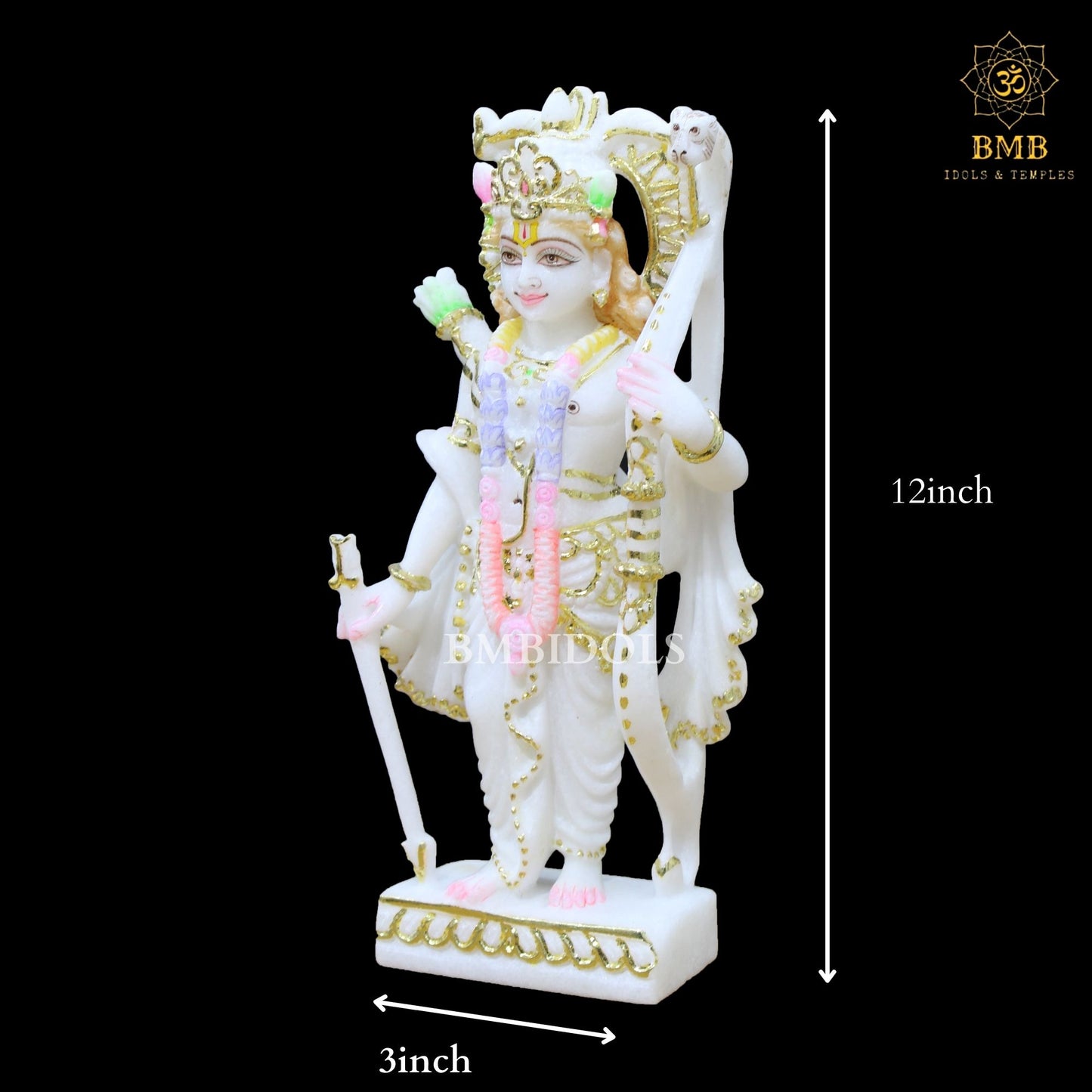 Marble Ram Darbar Statue in 12inches for Homes & Temples