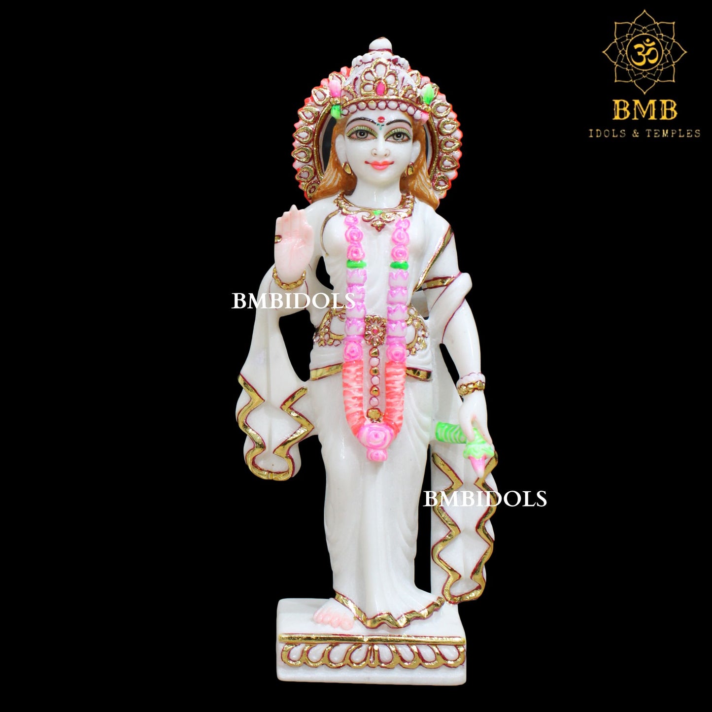 12inch Marble Radha Krishna Statue made in Makrana Marble