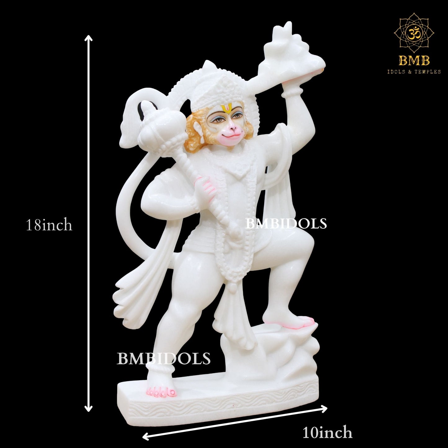 Marble Hanuman Statue in 18inches