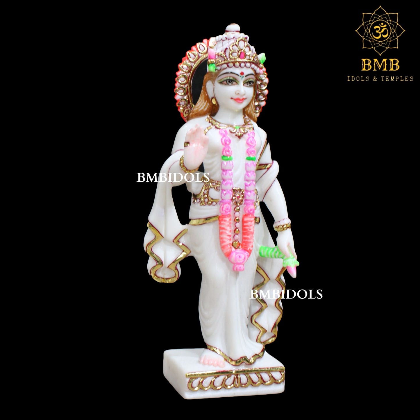 12inch Marble Radha Krishna Statue made in Makrana Marble