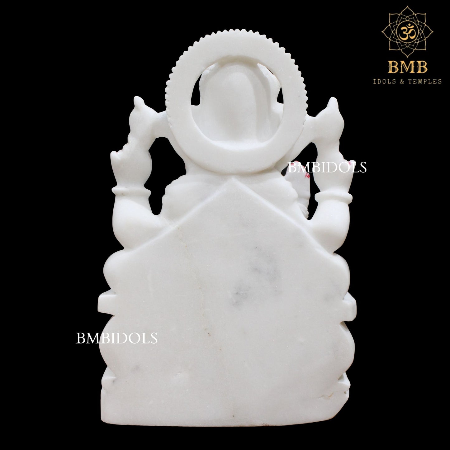 White Makrana Marble Ganesha Murti in 15inches