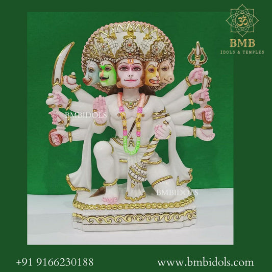 Marble Panchmukhi Hanuman statue