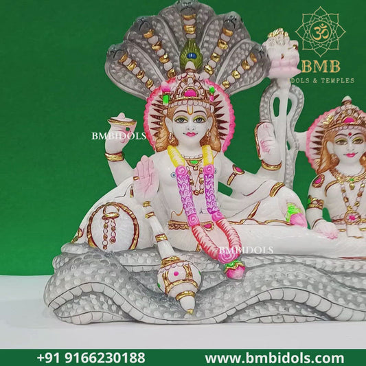 Marble Lakshmi Narayan Statue ( Vishnu Lakshmi) made in Makrana Marble