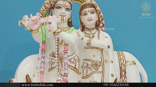 Marble Radha Krishna Statue 