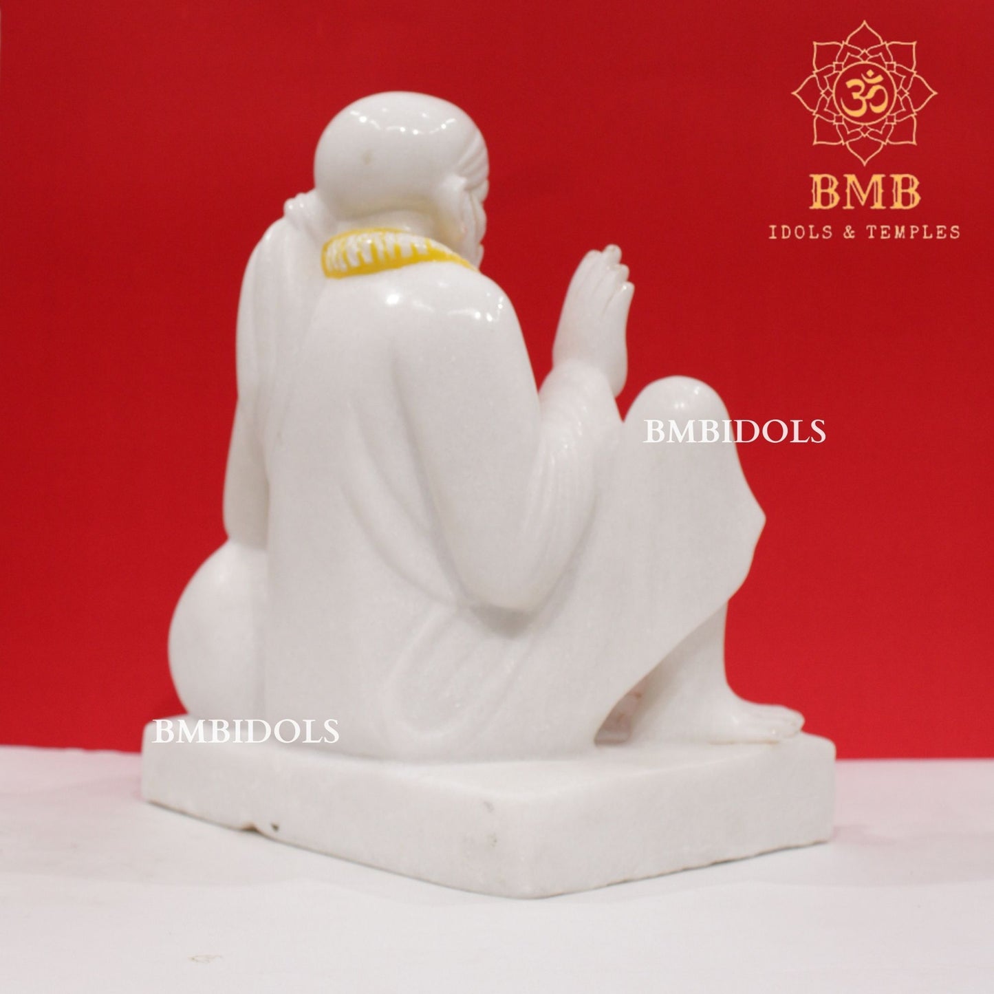 Marble Dwarka Mai Sai Baba Statue in Makrana Marble 1feet
