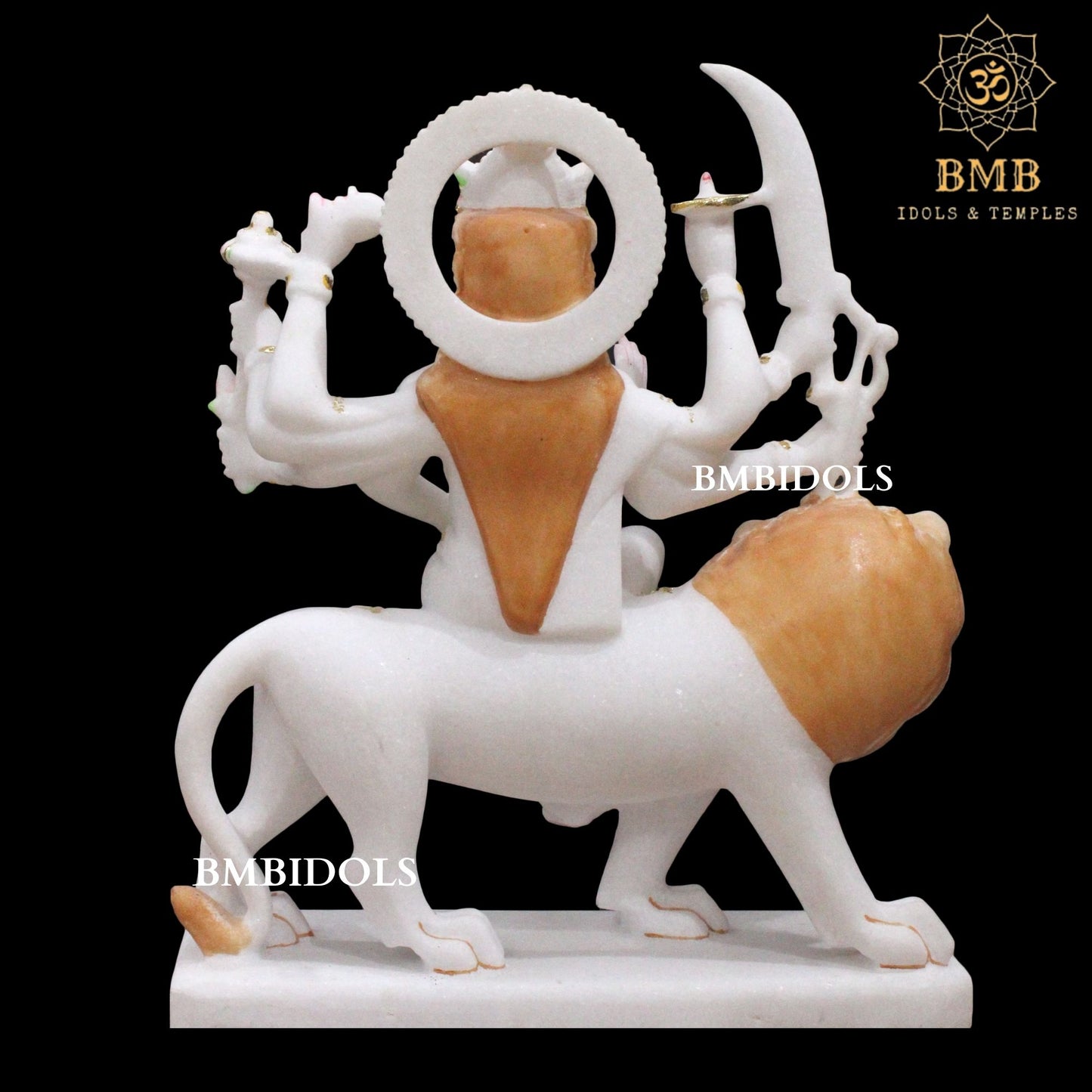 Marble Durga Statue in Makrana Marble 15inches