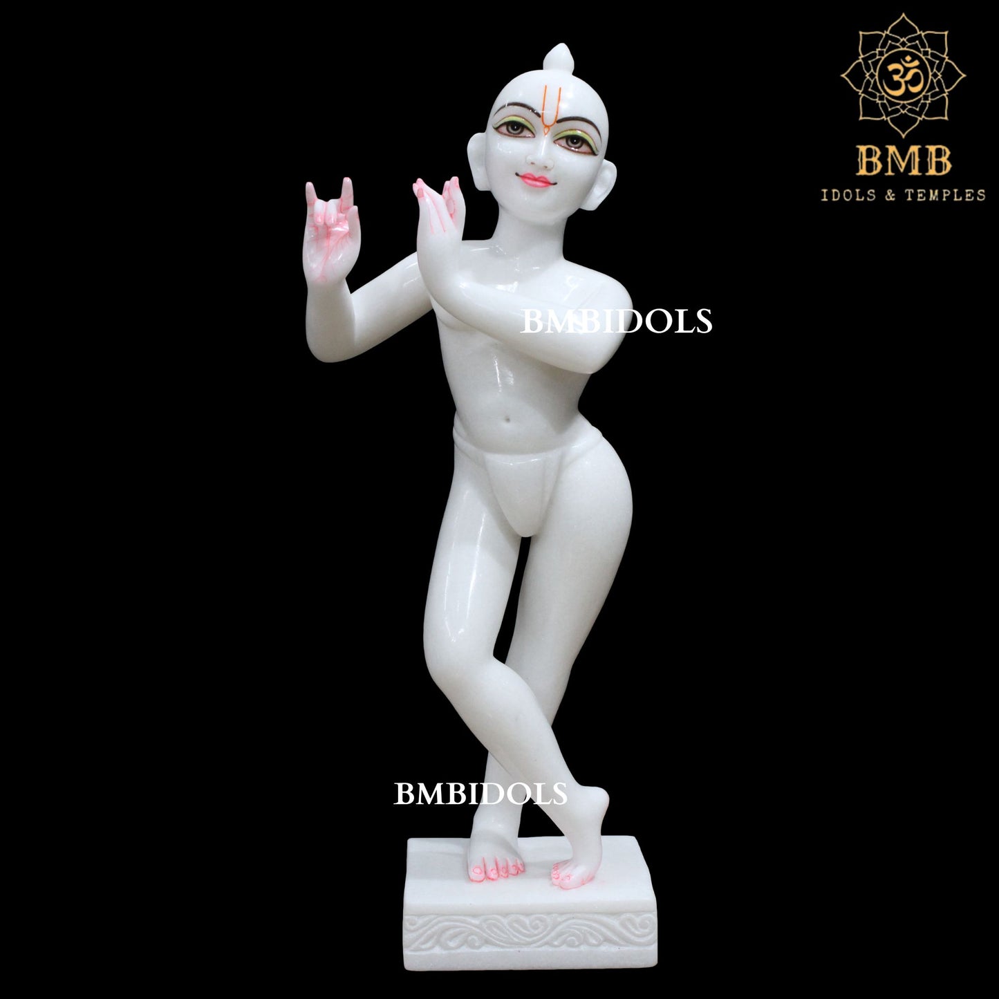 Marble Iskcon Radha Krishna Murti in 2feet made in Makrana Marble