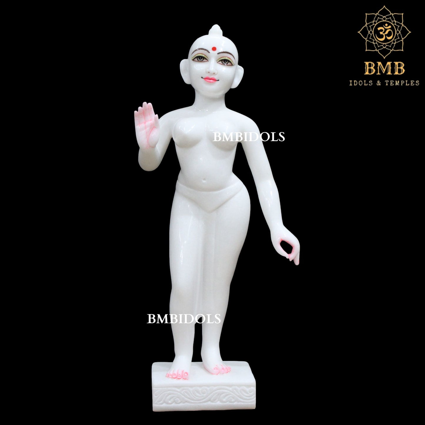 Marble Iskcon Radha Krishna Murti in 2feet made in Makrana Marble