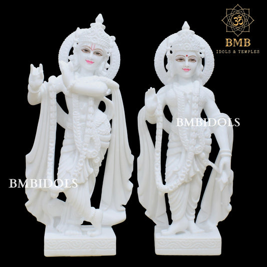 Marble Radha Krishna Statue