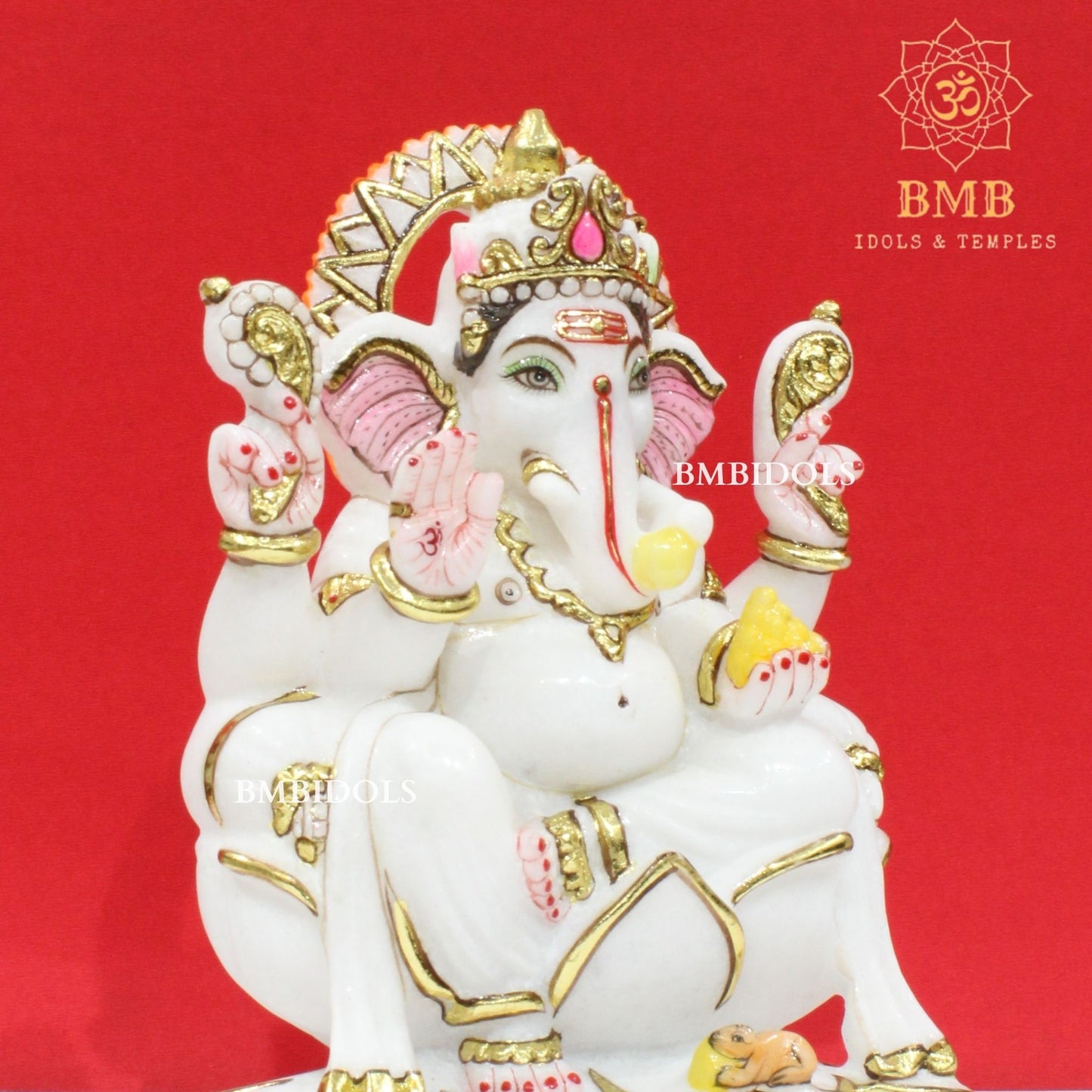 Marble Ganpati Statue made in Vietnam Marble in 9inch