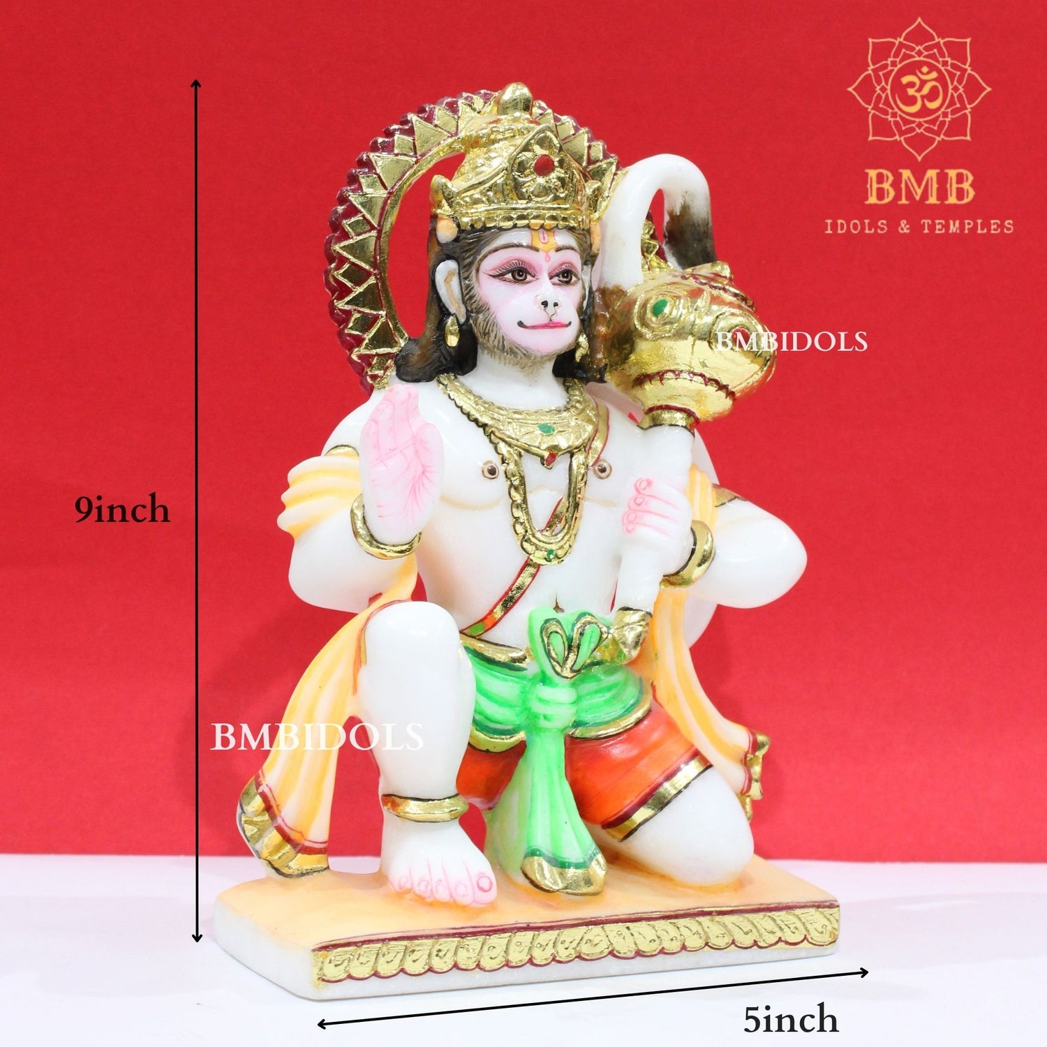 9inch Hanuman Marble Statue 