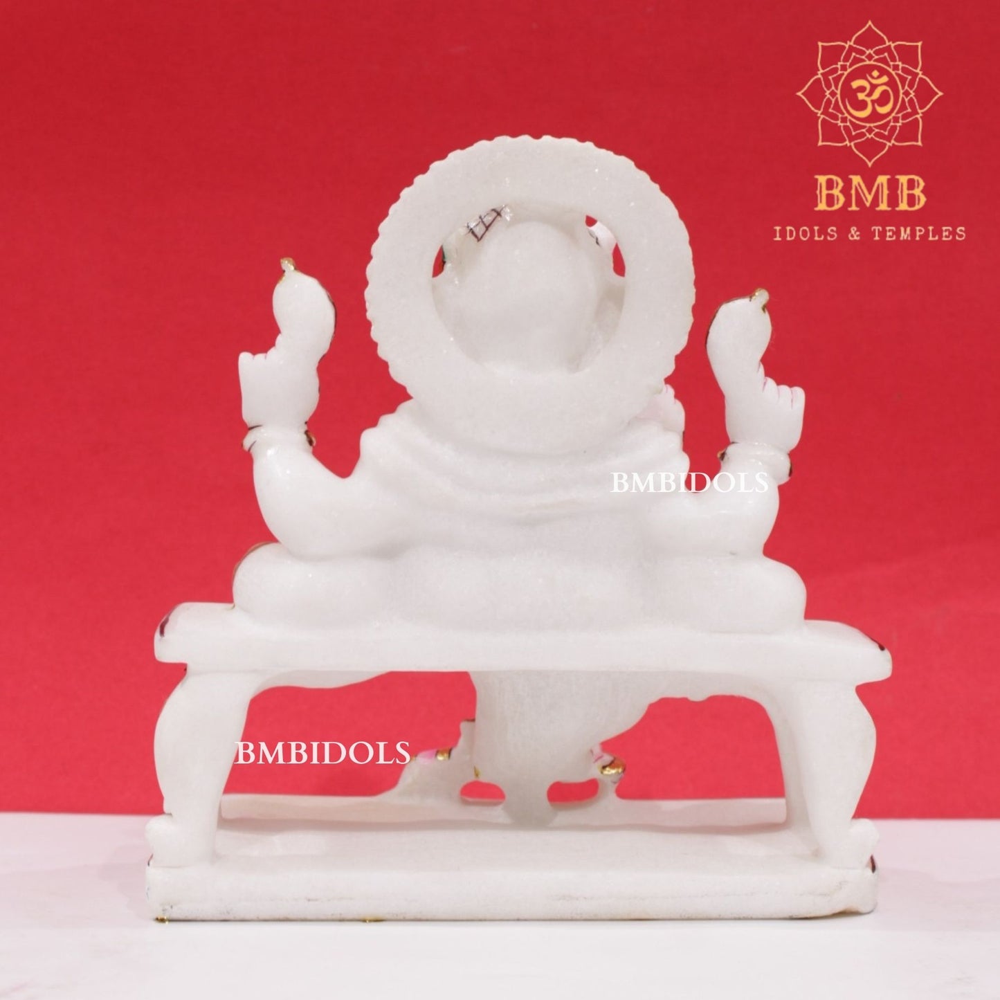 Marble Ganesh Murti in Makrana Marble in 10inches for Homes