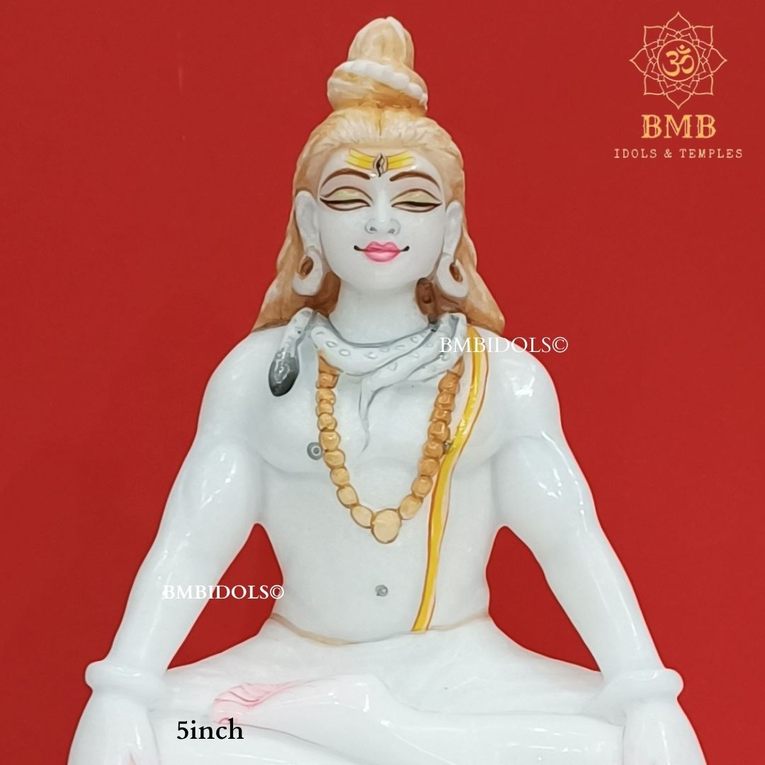 Marble Shiva Statue in Meditation Posture Made in Makrana Marbles