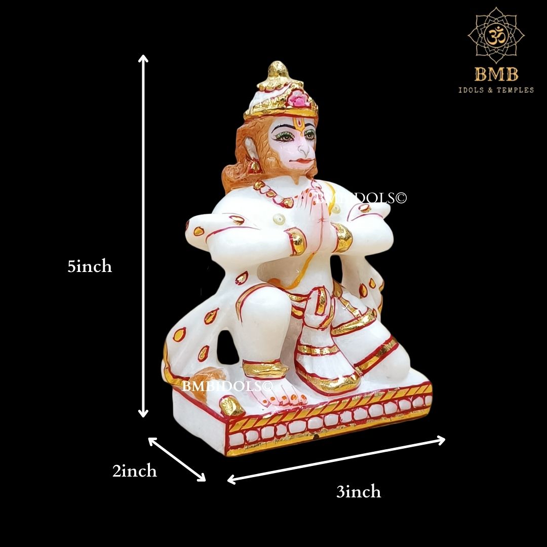 5inch marble Das hanuman Idol