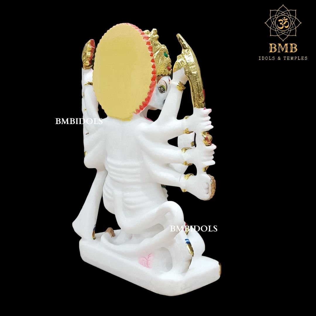 Marble Panchmukhi Hanuman Statue made in Makrana Marble in 12inches