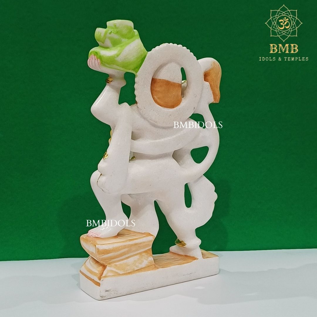 Marble Hanuman Statue made in Makrana Marble in 12inches