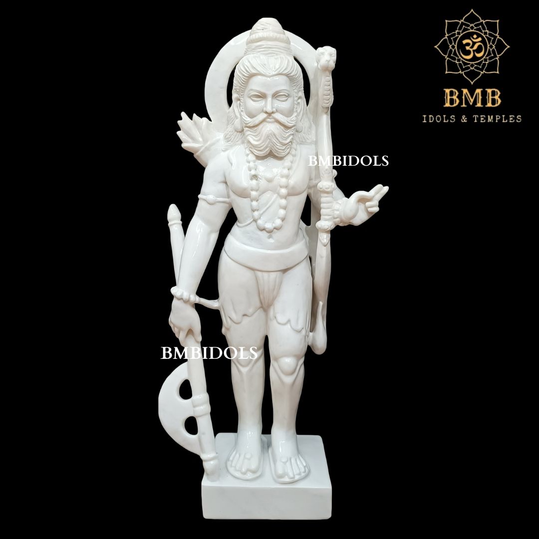 Marble Parshuram Bhagwan Murti made in Makrana Marble in 24inches