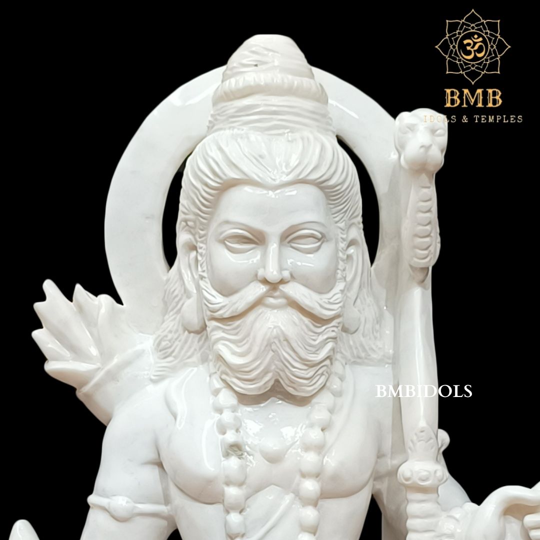 Marble Parshuram Bhagwan Murti made in Makrana Marble in 24inches