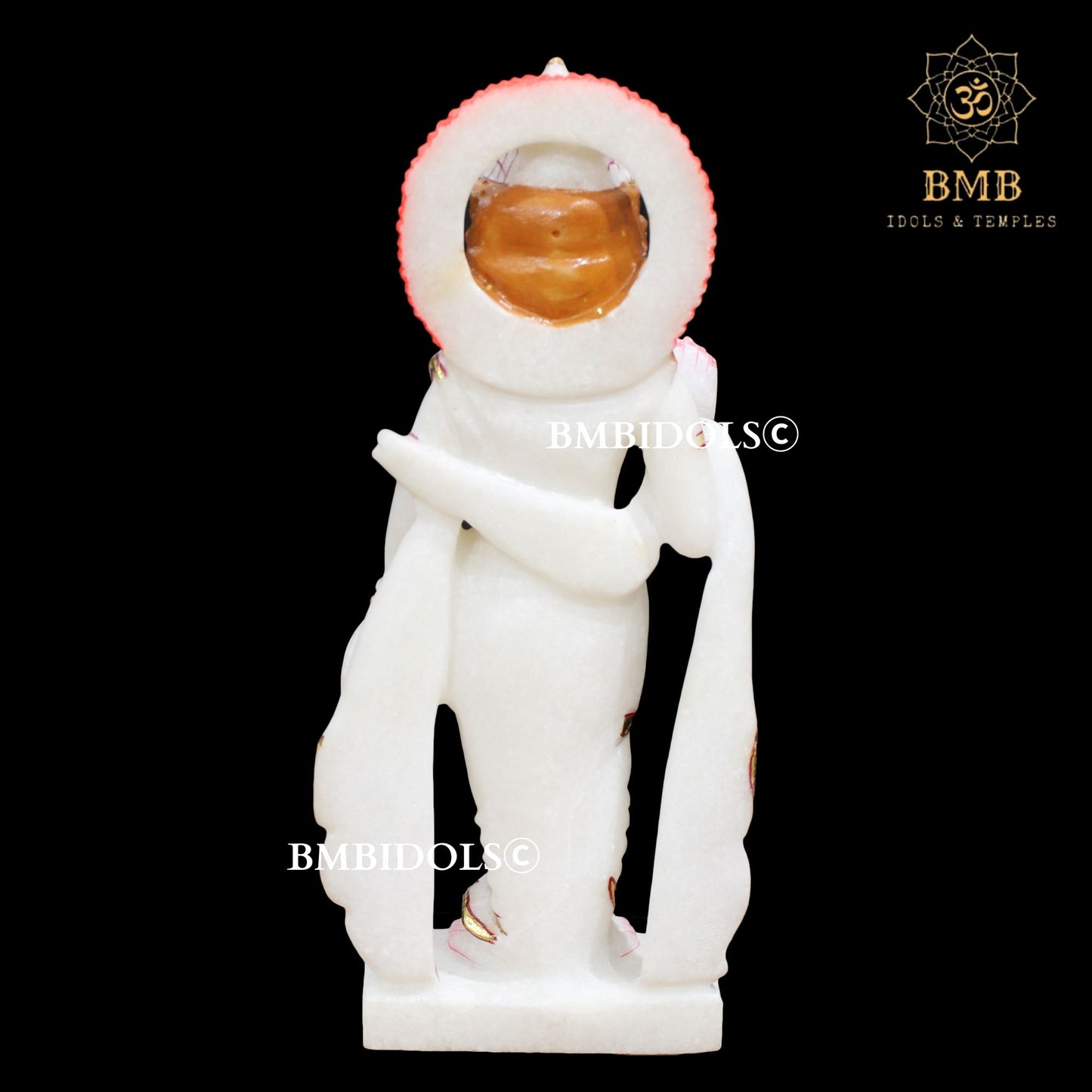 1feet Marble Ram Darbar Murti made in pure white Natural Makrana