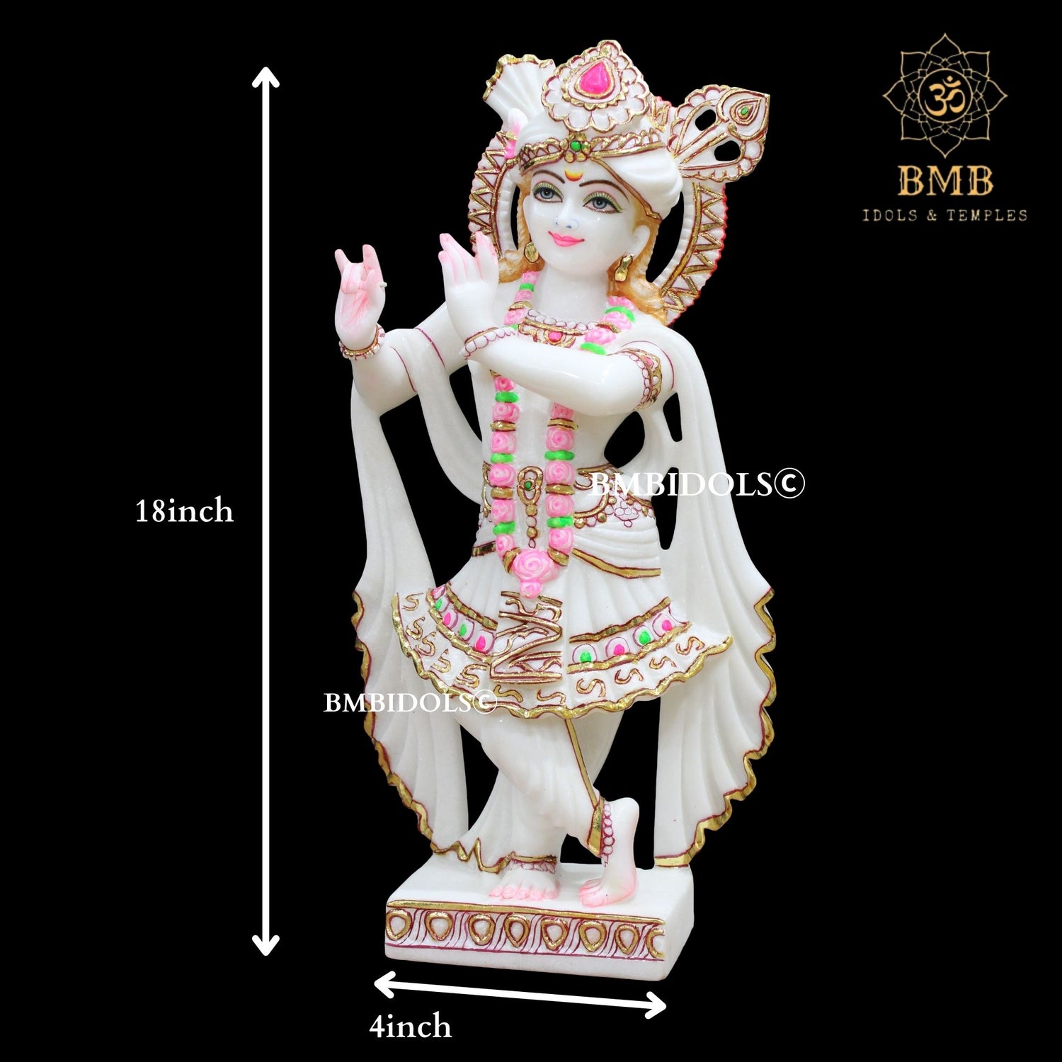 18inch 1.5feet Marble Radha Krishna Statue