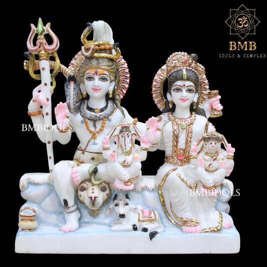 Marble Shiv Parivar Statue