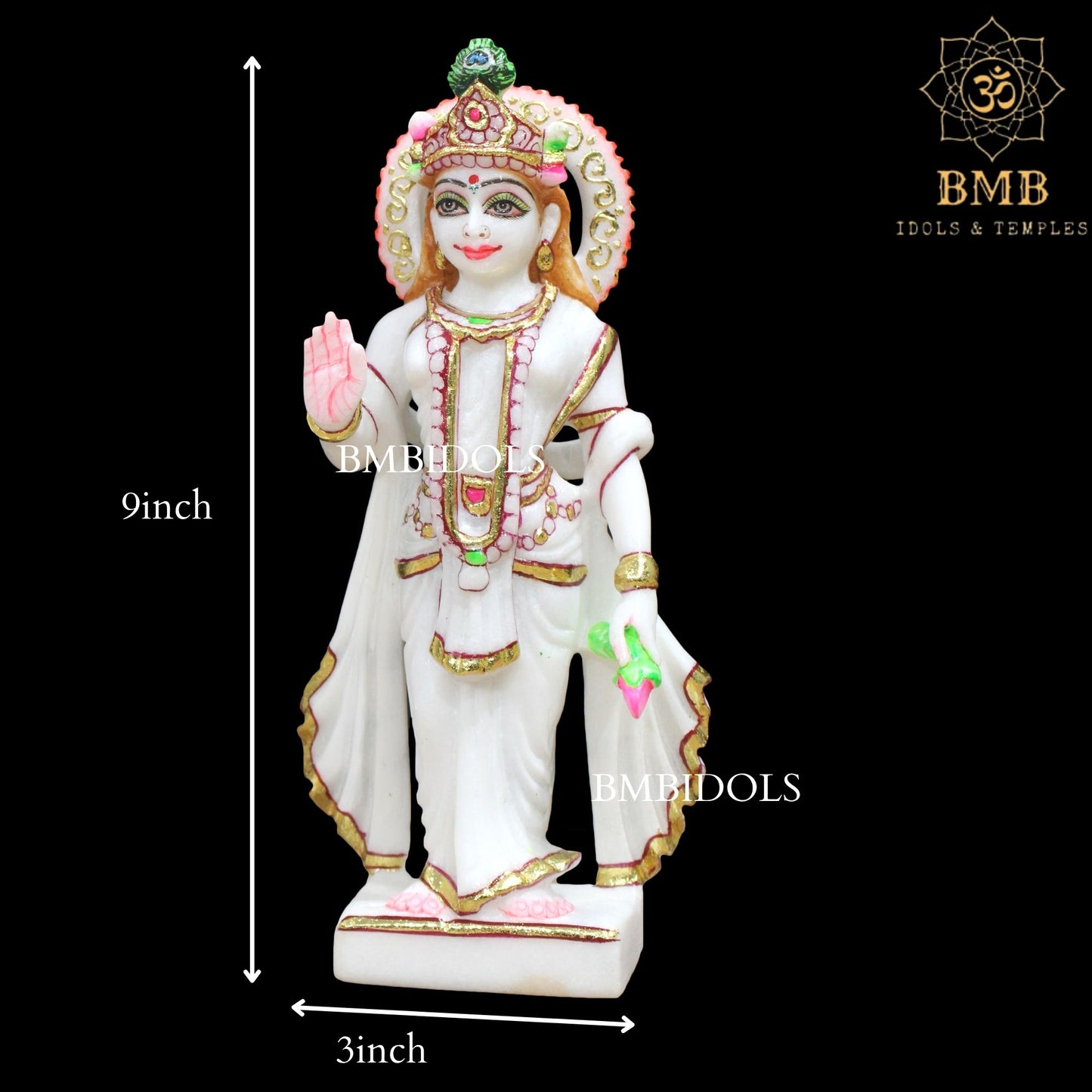 9inches Marble Radha Statue