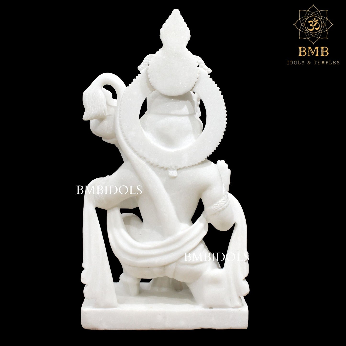 2feet Marble Hanuman Statue in Ashirwad Posture in Makrana Marble